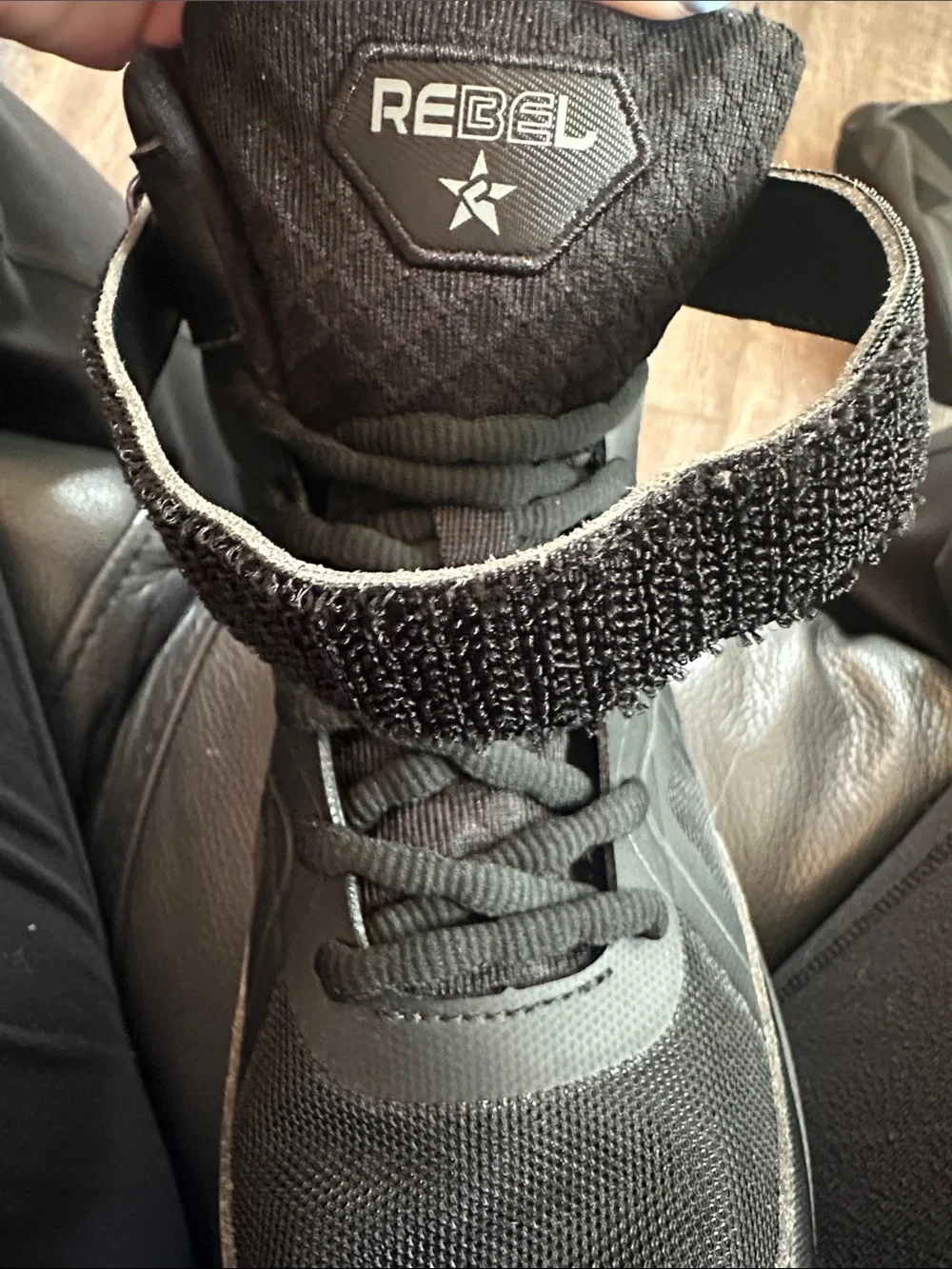 rebels Black High-Top Lace & Strap Athletic Sneakers